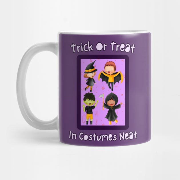 Spooky Squad: 'Trick or Treat In Costumes Neat' Tee by DaShirtXpert